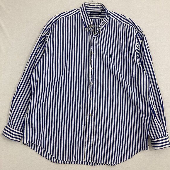 Ralph Lauren Other - Ralph Lauren Golf Tilden Blue White Striped Preppy Long Sleeve Button Down XXL